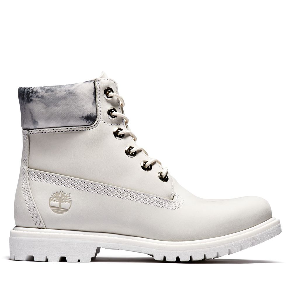 Timberland 6-Inch Μποτακια Γυναικεια Ασπρα - Premium Waterproof - Greece 7962130-TK